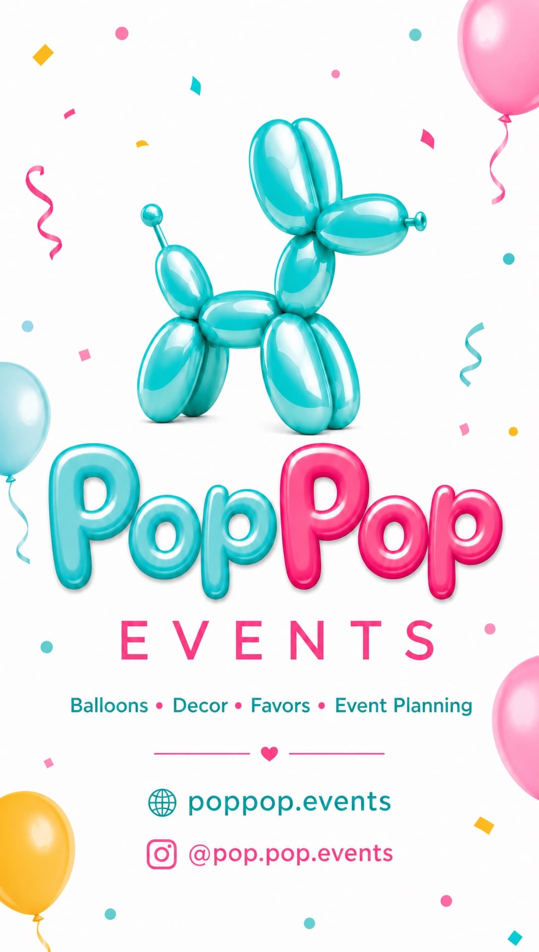 PopPop logo with balloon dog