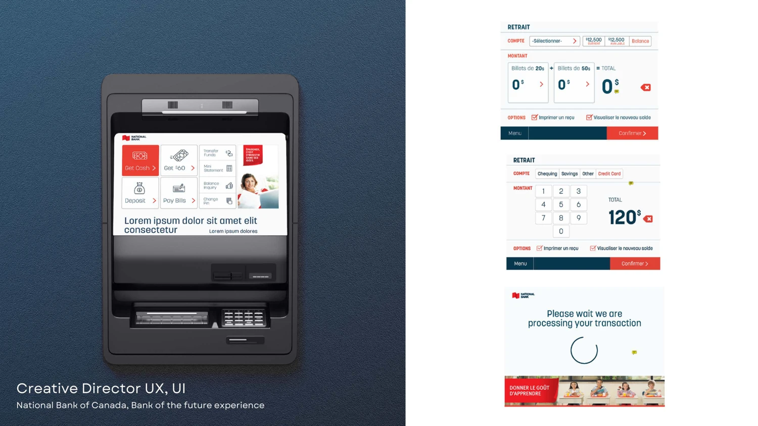 National Bank of Canada ATM and withdrawal interface designs from Ashley’s NCR work